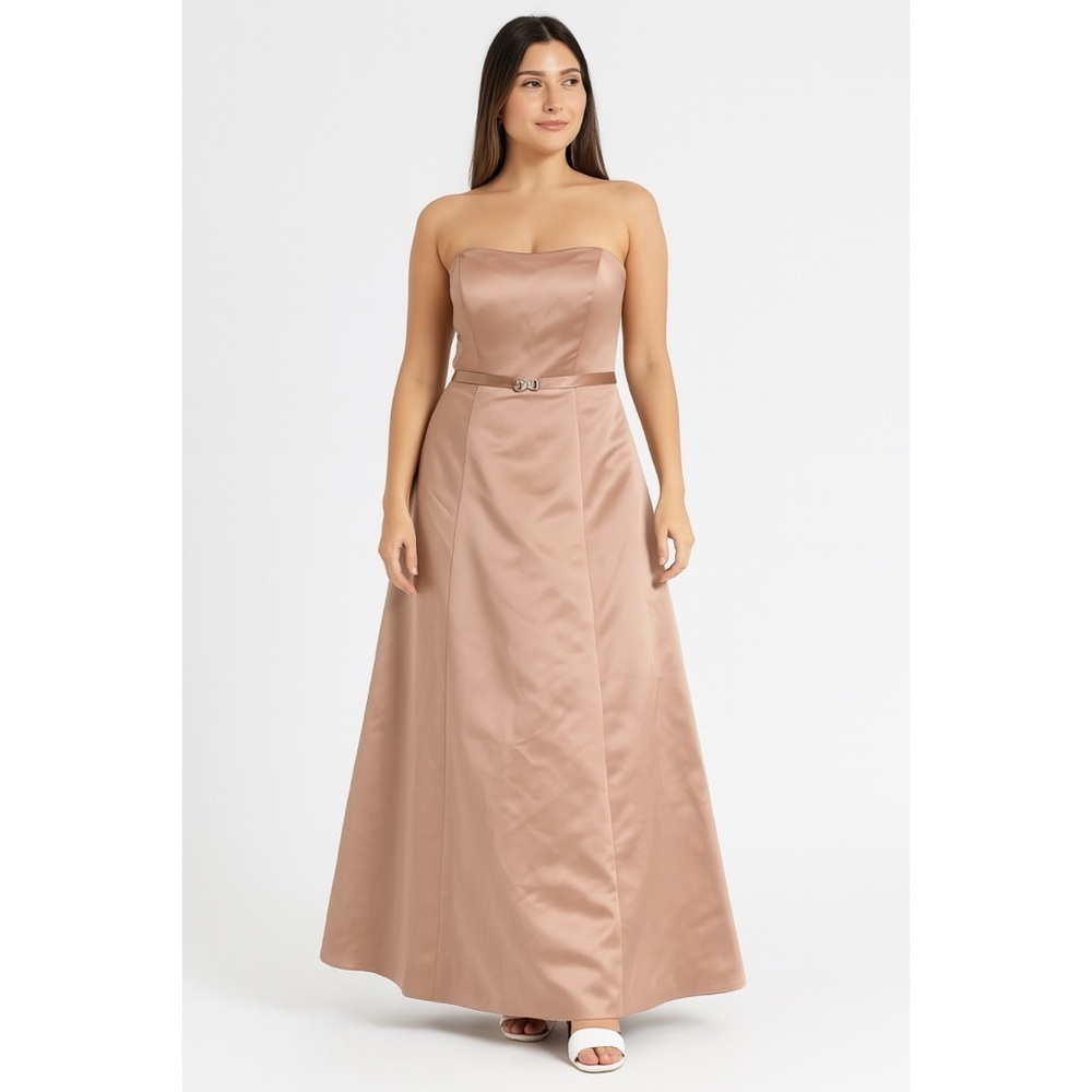 NWT Vintage x Michaelangelo Strapless Bustier Dress in Latte